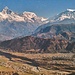 Der Machapuchare gilt als heiligster Berg von Nepal und darf nicht bestiegen werden. Blick vom Sarangkot bei Pokhara nach Norden