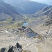 Hochgrubbachspitze - Tiefblick zur Tiefrastenhütte mit See