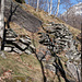 la scalinata a monte a a destra dello Splüi du Vald 