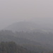 Felsenegg - ganz vage im Nebel zu erkennen