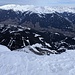 Tiefblick auf Maria Waldrast und ins Wipptal - bei für Anfang Februar beeindruckend hoher Schneegrenze