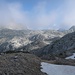 Das nächste Gipfelziel Begunjski Vrh versteckt sich in Wolken.