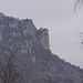 Rocca Sbarua, ben visibile il passo del gatto sulla via Normale