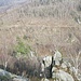 Blick vom Felsen "Kunz" auf den darunter liegenden Felsen "Tofana" und links noch tiefer die Adlerklippe. Beide besuche ich anschließend.