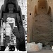 Die grössere der beiden Buddha-Statuen von Bamiyan vor und nach der barbarischen Zerstörung durch die Taliban im Jahre 2001. Das linke Foto stammt aus dem Jahr 1963, das rechte aus dem Jahr 2008 (Quelle: Wikipedia, Autoren: Carl Montgomery und Zaccarias)