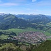 Traumhafter Ausblick über Oberstdorf zum Hohen Ifen.