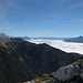 im Aufstieg zur Handschuhspitze, Blick ins Inntal Richtung Innsbruck, links hinten die Hohe Munde