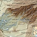 Wichtigste Flüsse von Afghanistan mit der Sandwüste Rigestan im Süden des Landes