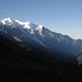Noch ein letzter Blick zurück zum Mont Blanc 4810m