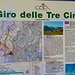 Start ist am Pian delle Viote, einem Pass zwischen Etsch und Sarca. Hier ist eine schöne Runde angeschrieben: der Giro delle Tre Cime. Damit sind nicht die berühmten Drei Zinnen gemeint, sondern die drei hiesigen Gipfel Cima Verde del Bondone (2102 m), Dos d'Abramo (2133 m) und Cornetto di Bondone (2180 m). 