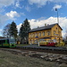 Osek - Am Bahnhof Osek město wartet RegioSprinter VT 39 (Die Länderbahn CZ, 95 80 0654 039-6 D-DLBCZ) auf die Abfahrt nach Rakovník (Linie U12 Doprava Ústeckého kraje).
