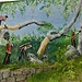 im Dorf Alferce sind viele Hauswände mit Kunstbilder bemalt...
