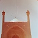 Eingangsbereich der Königsmoschee in Isfahan, verblichenes Foto von 1979