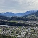 Aussicht auf Feldkirch unterhalb des Eschnerberg Höhepunkts