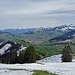 die Aussicht vom Hundwiler Ostgipfel nach Appenzell