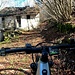 <b>Raggiunta una baita abbandonata, il sentiero termina. Decido di spingere la bici nel bosco fino a quando trovo un varco nella ramina. Entro nel pascolo in prossimità di un alpeggio e seguo un sentierino che sale ulteriormente fino alla cima.</b>