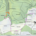 die Route: <br />rosa: die Anfahrt mit dem Velo von Harenwilen her<br />rot: der Abstieg<br />orange: der Aufstieg.