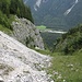 Rückblick zum wilden Aufstieg.