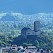 Schloss Sargans und im Hintergrund Schloss Vaduz