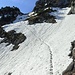 Zweites Schneefeld und unsere Spuren