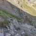 Steile Querung zur Wasserleitung