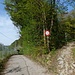 Die Blickrichtung ist Norden. An dieser Stelle mündet der steile Karrenweg in die für KFZ gesperrte Straße ein, die parallel zum Bahngleis von Eschenlohe nach Ohlstadt führt. <br />Für mich: Punktlandung, denn ich bin in 5 Minuten am Bike-Depot an der Bahnbrücke, 