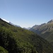 Rückblick ins Tal Richtung Chamonix