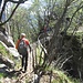 Molto bello questo tratto nel bosco caratterizzato dalla presenza di numerosi roccoli; qui siamo al Passo del Pertus, uno stretto intaglio nella roccia solcato da un ponticello, che mette in comunicazione la Valle Imagna e la Valle San Martino.