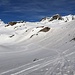 Querung unter der Mutspitze ins Butzental, die Spuren weiter unten gehen wohl weiter Richtung Eisseespitze/Suldenspitze