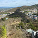 Výšina přátelství - Ausblick vom Aussichtsturm Diana in etwa nordöstliche Richtung. Über den bewaldeten Rücken wandern wir später zum Jelení skok (Hirsch(en)sprung).