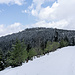 Blick zum Geißkopf. Hier verläuft bei mehr Schneeauflage auch ...