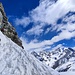 Kraxeln mit Blick auf den Bergsturz