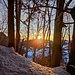 Sonnenaufgang im Aufstieg zum Schwarzenberg