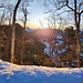 Morgensonne und Schnee auf dem Hausberg