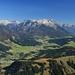 Blick vom Karstein auf Loferer, Leonganger und Berchtesgadener Berge