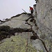 passaggio di disarrampicata (prima del precipizio)