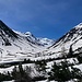 Blick in den Rückspiegel taleinwärts des Val Fless