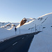 Start am frühen Morgen auf dem Flüelapass.