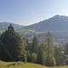 Sicht hinunter auf Gstaad