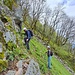 Weiter oben: Steilgras und die nächste Felsrippe.