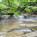 das flache Becken vor der oberen, kleinen Stufe