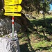 Wegweiser unterhalb Granderalm 