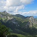 Auf dem Vorgipfel, interessante seitliche Ansicht der Kampenwand