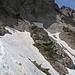 Rückblick, und weiter geht es über Schneefelder dem Sassförkle entgegen