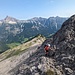 Im Ausstieg des Schuttbandes