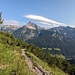 Aufstiegsweg zur Kaufbeurer Haus - kurz nach dem Waldstück in Richtung Norden