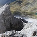 Blick hinunter zum See, der sich unterhalb des Seejöchls befindet.