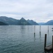 Le massif du Rigi vu depuis le bord du lac à Buochs