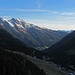 Blick das schattige Lüsenstal runter Richtung Sellraintal