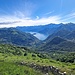 Blick zum Comer See und vorne etwas, was wir hier oft gesehen haben und was an einen Schützengraben erinnert